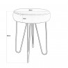Taboret Venus HAIRPIN noga złota BL75