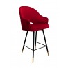 Hoker krzesło barowe Velvet czarna podstawa/złota MG31