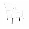 Fotel TULIP USZAK nogi czarne MG02
