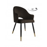 Krzesło obrotowe Velvet podstawa czarno-złota MG05