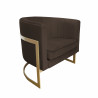 Fotel Glamour podstawa złota MG05