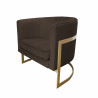 Fotel Glamour podstawa złota MG05