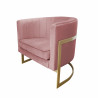 Fotel Glamour podstawa złota MG58