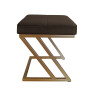 Pufa ZETA LOFT taboret podnóżek podstawa złota MG05