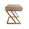 Pufa ZETA LOFT taboret podnóżek podstawa złota MG06
