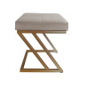 Pufa ZETA LOFT taboret podnóżek podstawa złota MG09