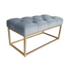 Ławka CHESTERFIELD LOFT podstawa złota pufa podnóżek BL06