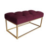 Ławka CHESTERFIELD LOFT podstawa złota pufa podnóżek MG02