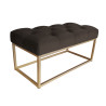 Ławka CHESTERFIELD LOFT podstawa złota pufa podnóżek MG05