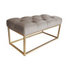 Ławka CHESTERFIELD LOFT podstawa złota pufa podnóżek MG09