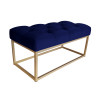 Ławka CHESTERFIELD LOFT podstawa złota pufa podnóżek MG16