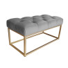 Ławka CHESTERFIELD LOFT podstawa złota pufa podnóżek MG17