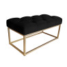 Ławka CHESTERFIELD LOFT podstawa złota pufa podnóżek MG19