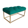 Ławka CHESTERFIELD LOFT podstawa złota pufa podnóżek MG20