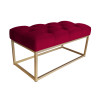Ławka CHESTERFIELD LOFT podstawa złota pufa podnóżek MG31