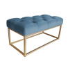 Ławka CHESTERFIELD LOFT podstawa złota pufa podnóżek MG33