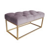 Ławka CHESTERFIELD LOFT podstawa złota pufa podnóżek MG55