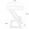 Hoker krzesło barowe ZETA LOFT METAL podstawa złota MG19