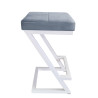 Hoker krzesło barowe ZETA LOFT METAL podstawa biała BL06