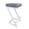 Hoker krzesło barowe ZETA LOFT METAL podstawa biała BL06