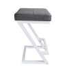 Hoker krzesło barowe ZETA LOFT METAL podstawa biała BL14