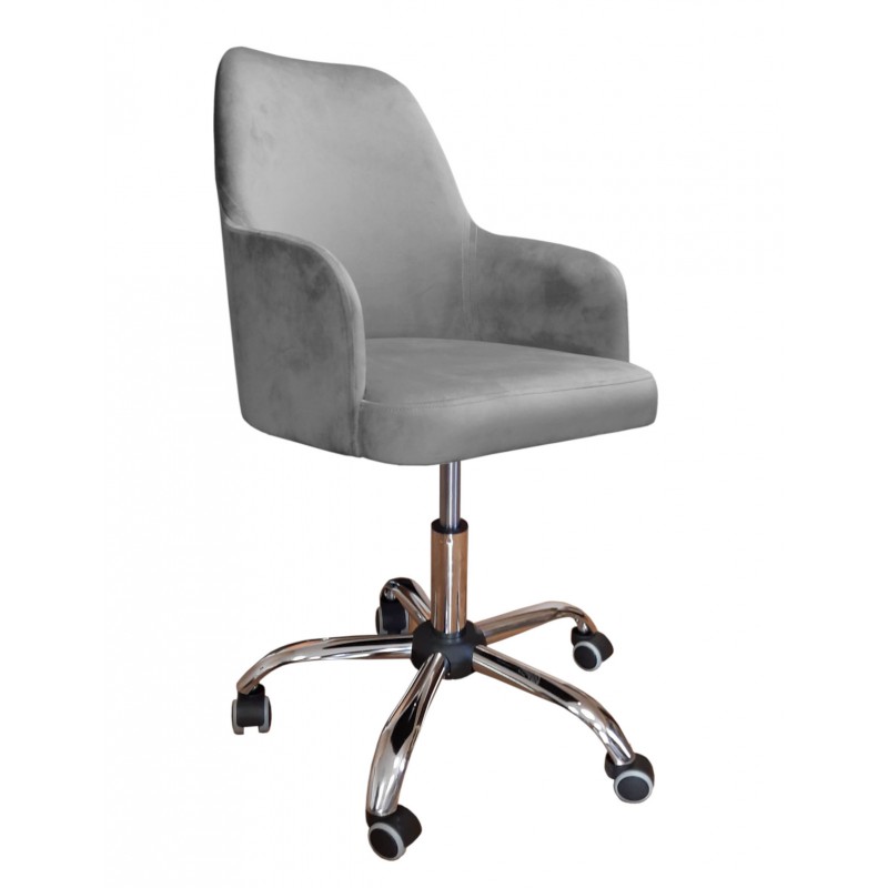 Fotel obrotowy Westa MG17 w tkaninie Magic Velvet szary