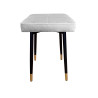 Taboret MAX MG39 jasny szary podstawa czarna/złota