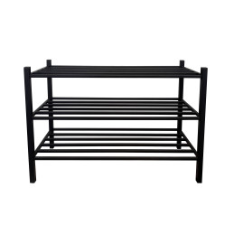 Szafka na buty DUO - stelaż czarny, 3 półki