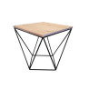 Stolik kawowy druciany LOFT Industrial dąb craft/czarny