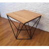 Stolik kawowy druciany LOFT Industrial dąb craft/czarny