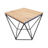 Stolik kawowy druciany LOFT Industrial dąb craft/czarny