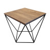 Stolik kawowy druciany LOFT Industrial orzech/czarny