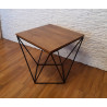 Stolik kawowy druciany LOFT Industrial orzech/czarny