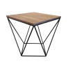 Stolik kawowy druciany LOFT Industrial orzech/czarny