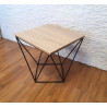 Stolik kawowy druciany LOFT Industrial dąb sonoma/czarny