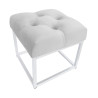 Pufa CHESTERFIELD LOFT ławka postawa biała MG39