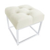 Pufa CHESTERFIELD LOFT ławka postawa biała MG50