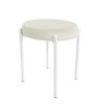 TABORET DIOR STOŁEK LOFT metal podstawa biała MG50