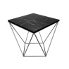 Stolik kawowy druciany LOFT Industrial marmur/szary