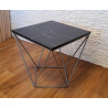 Stolik kawowy druciany LOFT Industrial marmur/szary