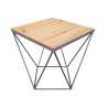 Stolik kawowy druciany LOFT Industrial dąb craft/szary