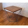 Stolik kawowy druciany LOFT Industrial orzech/szary