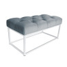 Ławka CHESTERFIELD LOFT podstawa biała pufa podnóżek BL06