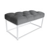 Ławka CHESTERFIELD LOFT podstawa biała pufa podnóżek BL14