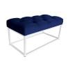 Ławka CHESTERFIELD LOFT podstawa biała pufa podnóżek MG16