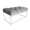 Ławka CHESTERFIELD LOFT podstawa biała pufa podnóżek MG17