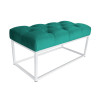 Ławka CHESTERFIELD LOFT podstawa biała pufa podnóżek MG20