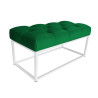 Ławka CHESTERFIELD LOFT podstawa biała pufa podnóżek MG25