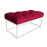 Ławka CHESTERFIELD LOFT podstawa biała pufa podnóżek MG31