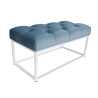 Ławka CHESTERFIELD LOFT podstawa biała pufa podnóżek MG33